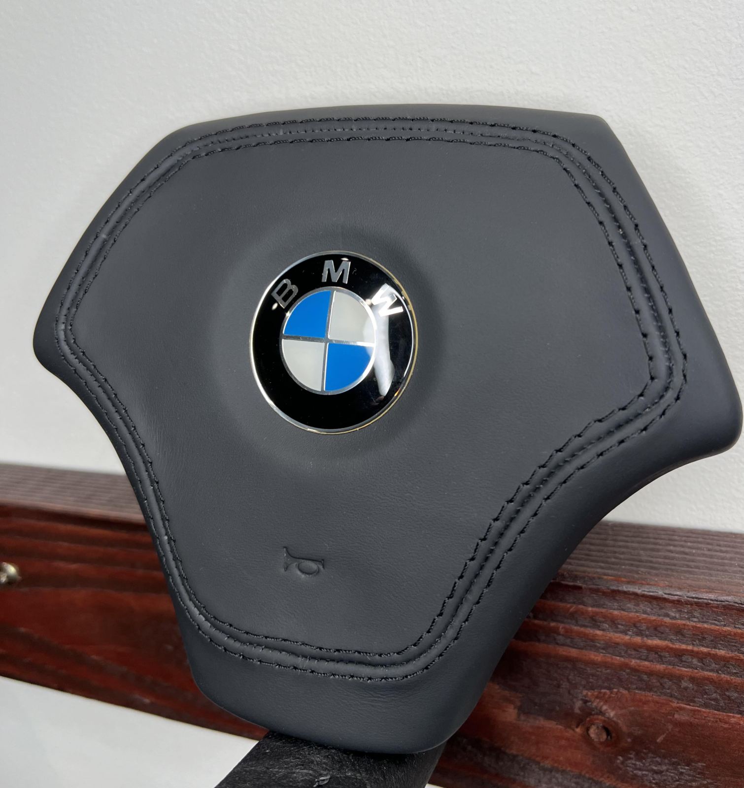 Steering wheel BMW E36 Euro Napa/Perforated leather/Wrapped Air bag/M color details - Image 17