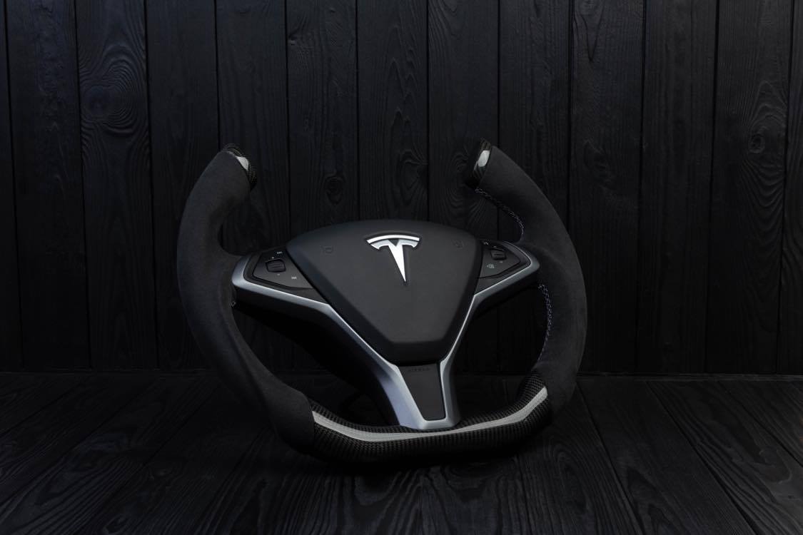 Steering wheel Tesla Model S/X Gloss carbon fiber/Alcantara
