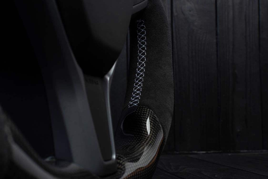 Steering wheel Tesla Model S/X Gloss carbon fiber/Alcantara - Image 4