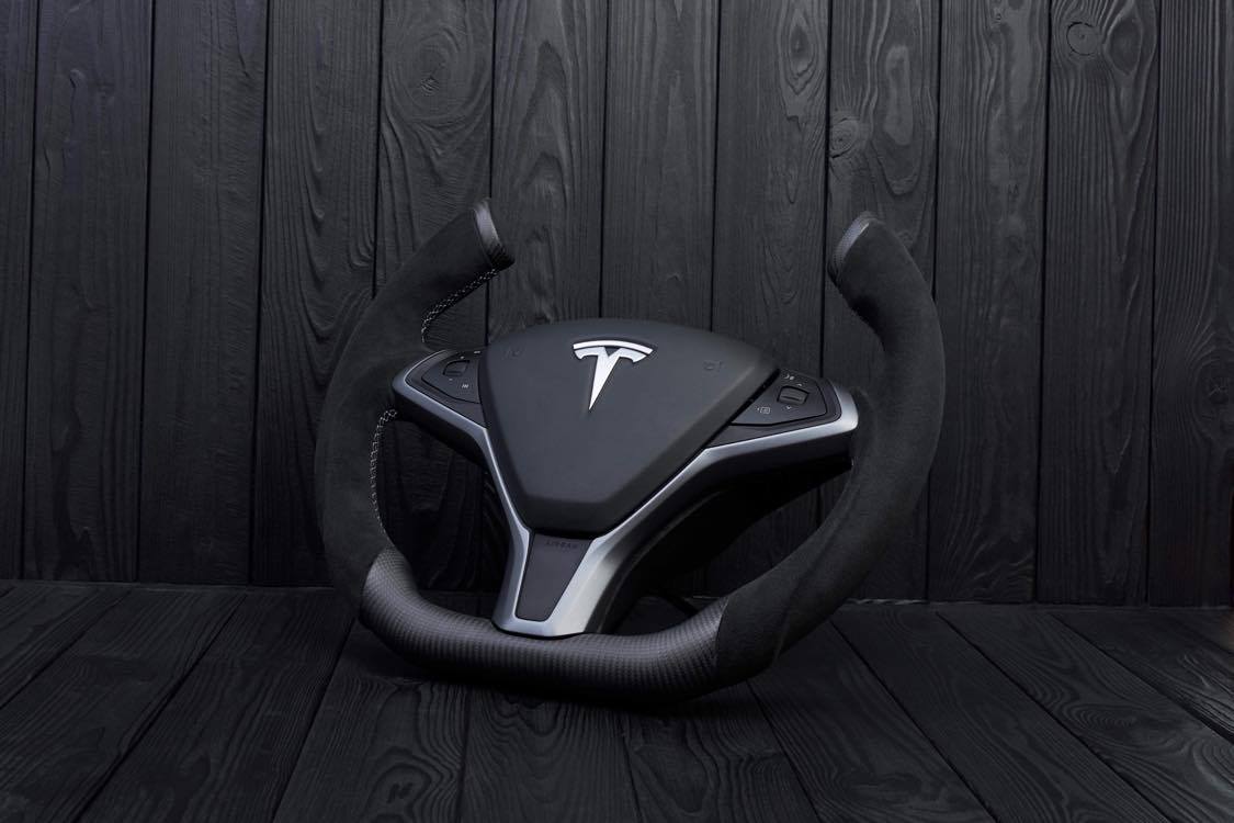 Steering wheel Tesla Model S/X Matte carbon fiber/Alcantara - Image 3