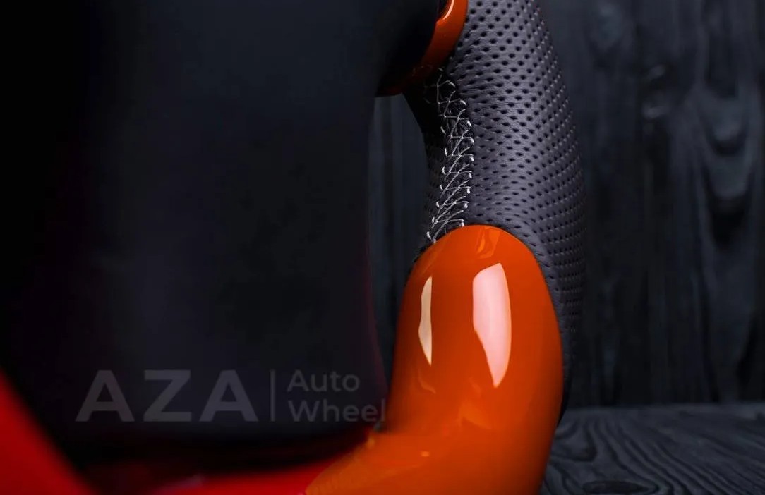 Steering wheel Plymouth/Chrysler Prowler Gloss orange/Perforated leather - Image 11