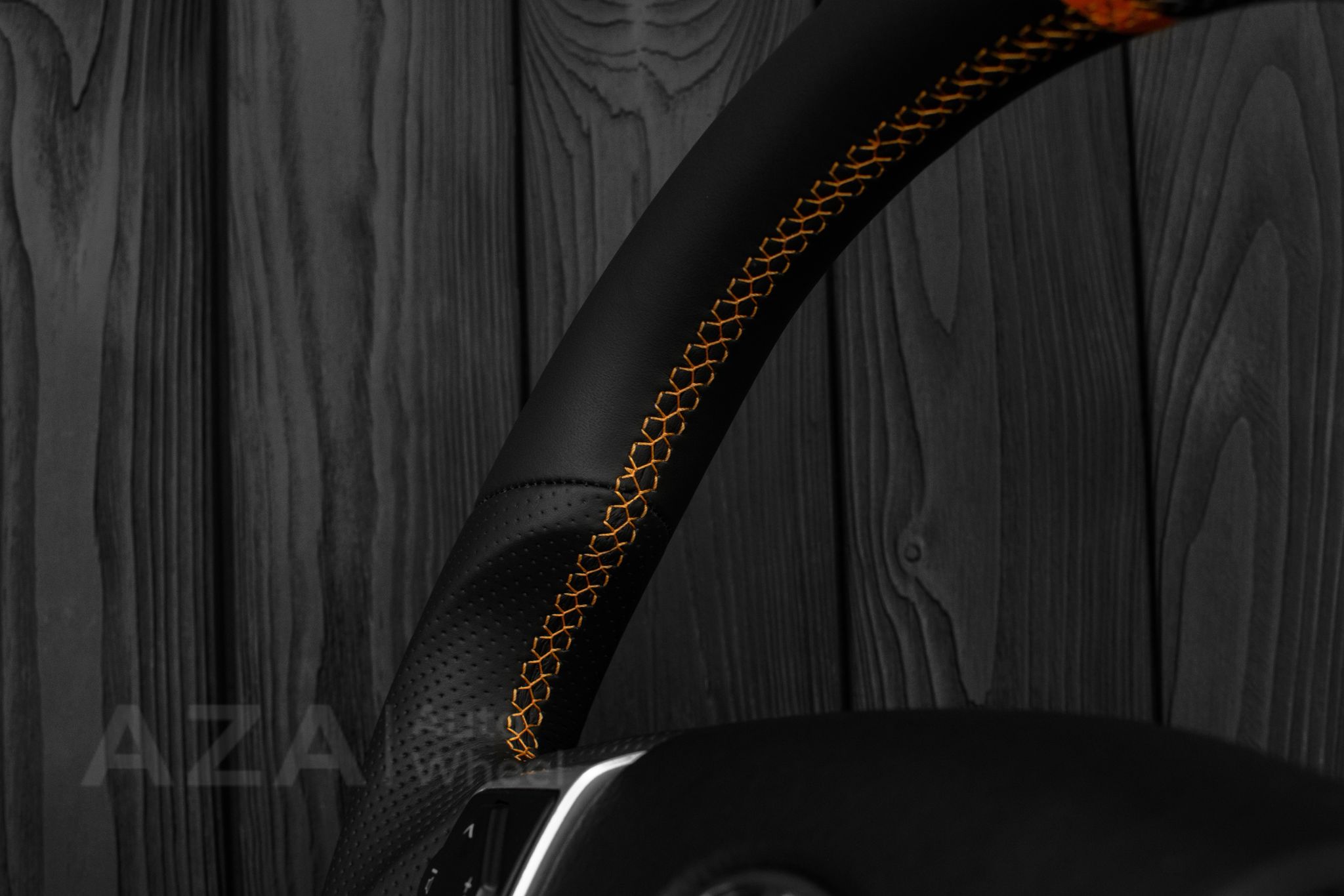 Steering wheel Toyota 4Runner/Tacoma/Tundra/Sequoia 2010+ Napa/Perforated leather/Orange stripe - Image 12