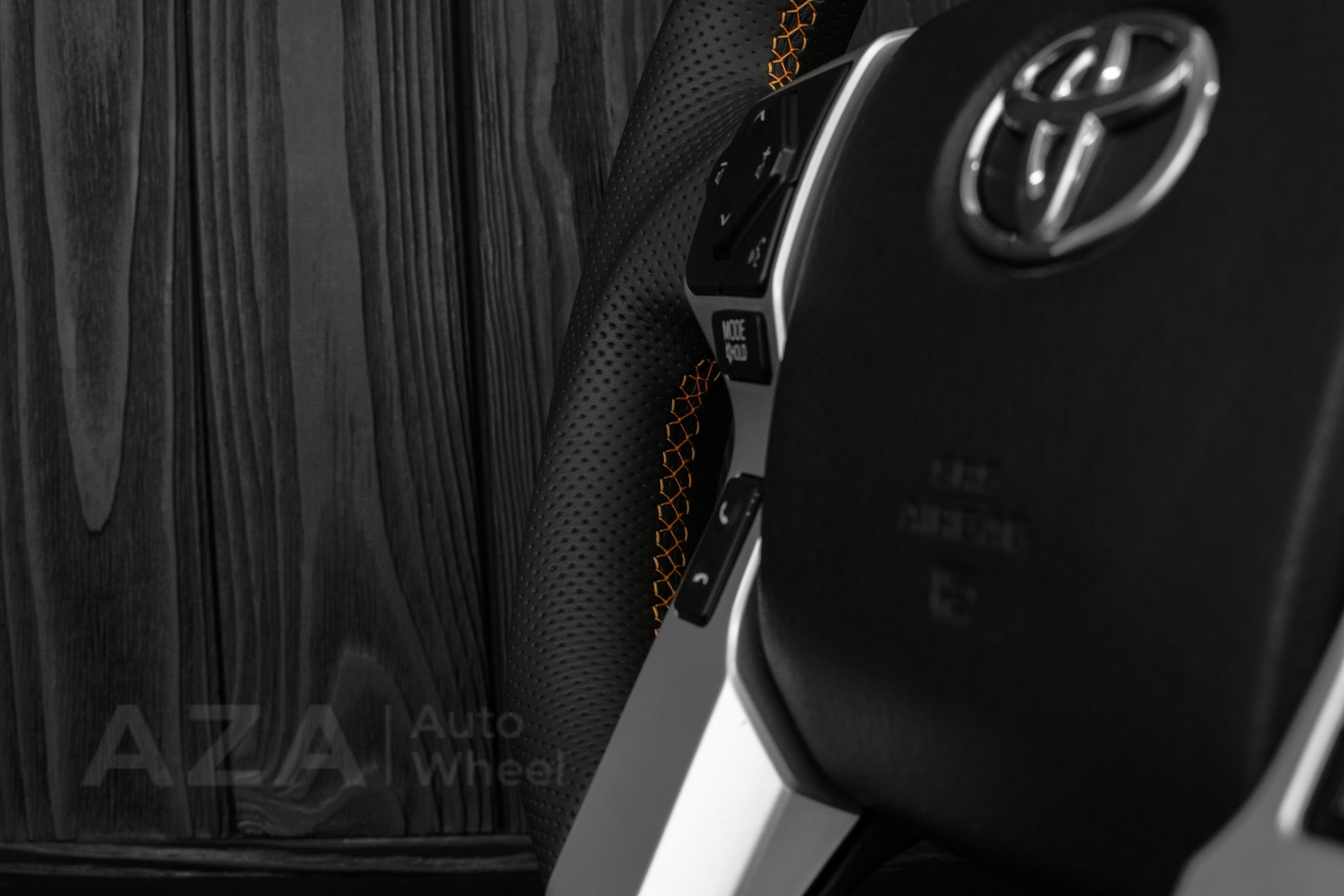 Steering wheel Toyota 4Runner/Tacoma/Tundra/Sequoia 2010+ Napa/Perforated leather/Orange stripe - Image 13