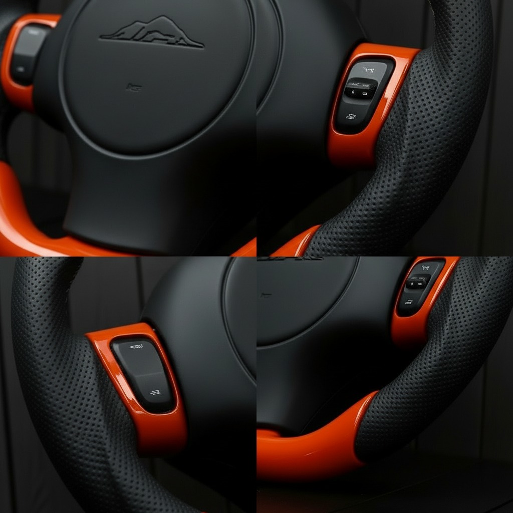 Steering wheel Plymouth/Chrysler Prowler Gloss orange/Perforated leather - Image 13