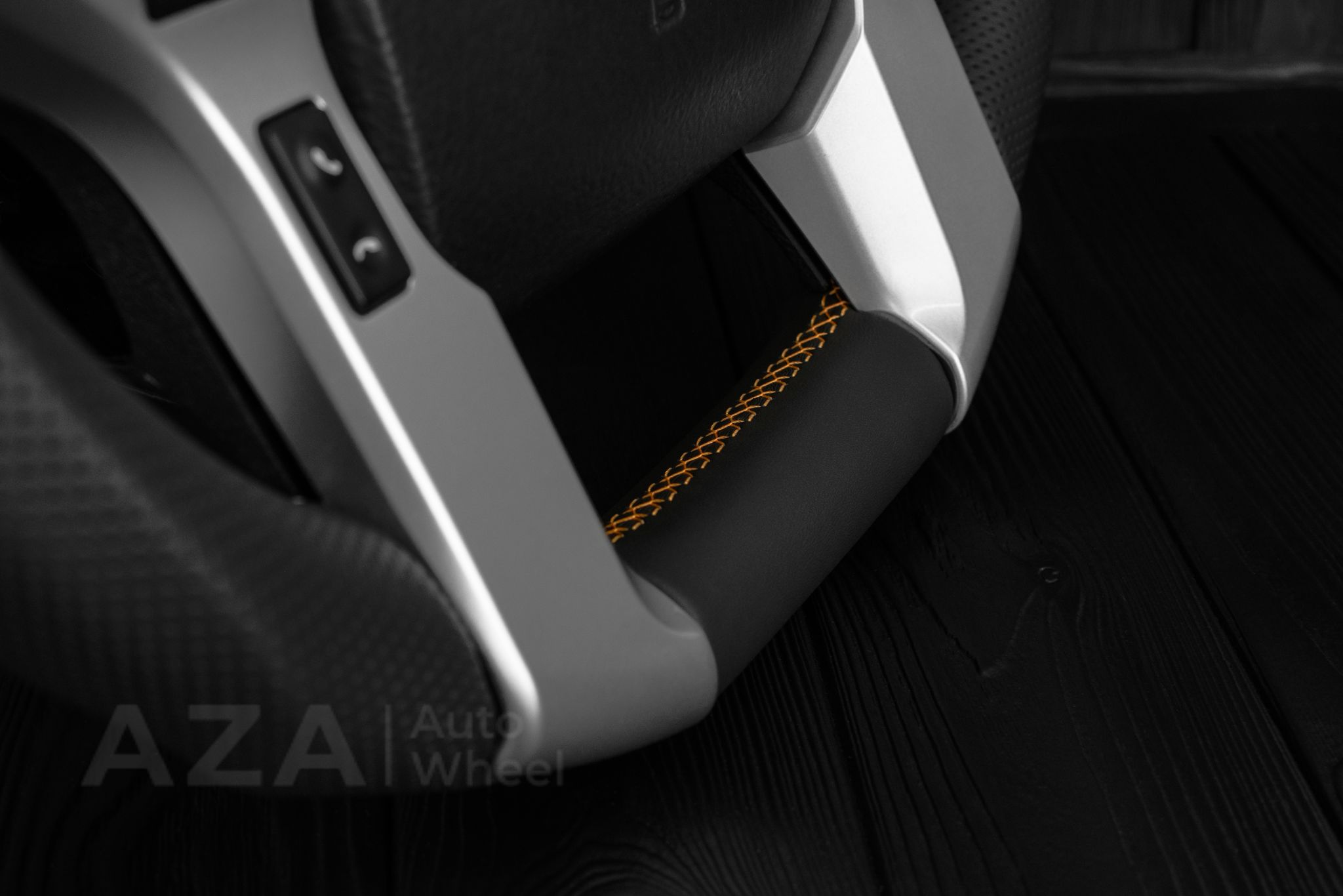 Steering wheel Toyota 4Runner/Tacoma/Tundra/Sequoia 2010+ Napa/Perforated leather/Orange stripe - Image 17
