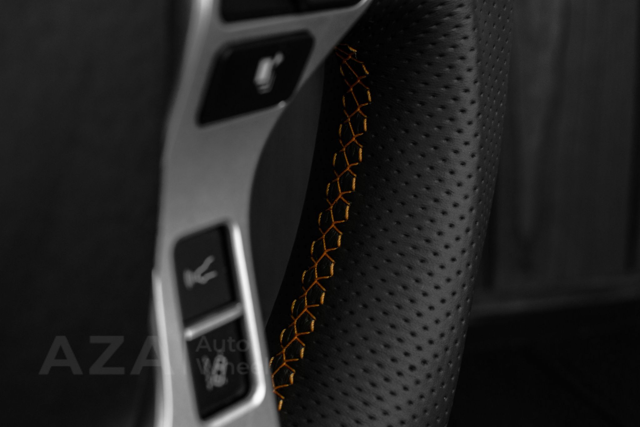 Steering wheel Toyota 4Runner/Tacoma/Tundra/Sequoia 2010+ Napa/Perforated leather/Orange stripe - Image 21