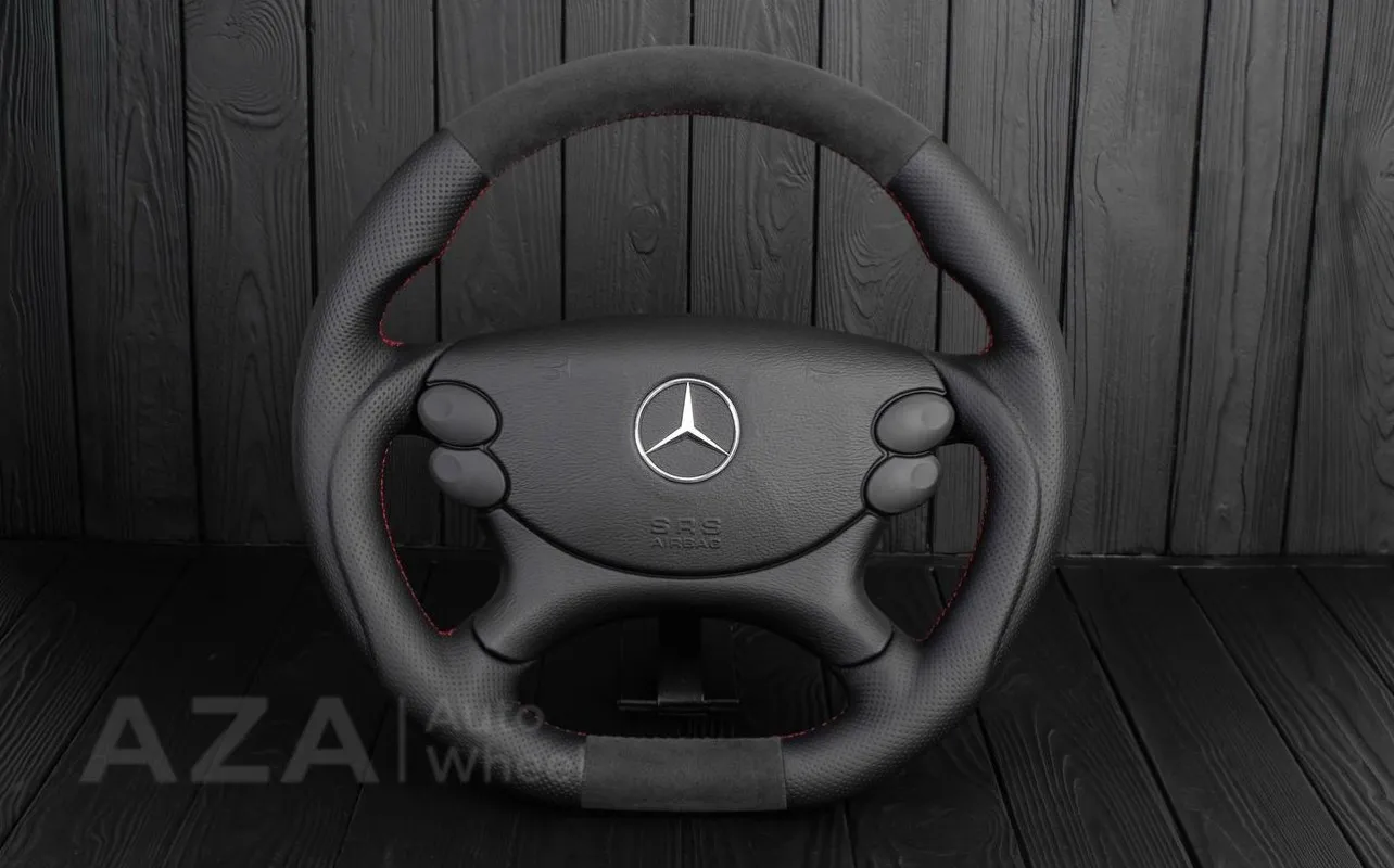 Steering Wheel Mercedes W219 R230 CLK55 SL65 CLS55 CLS500 SL55 AMG Perforated leather/Alcantara