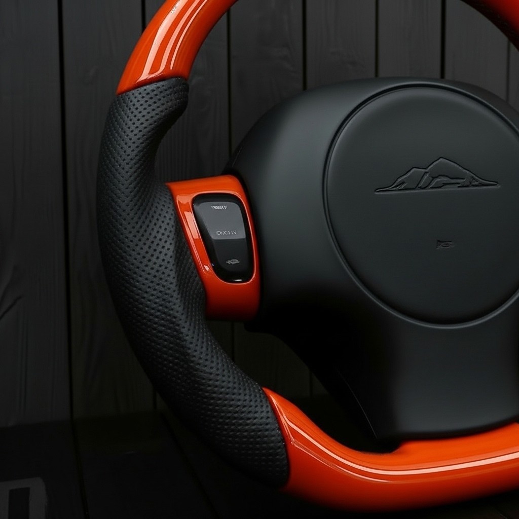 Steering wheel Plymouth/Chrysler Prowler Gloss orange/Perforated leather - Image 5