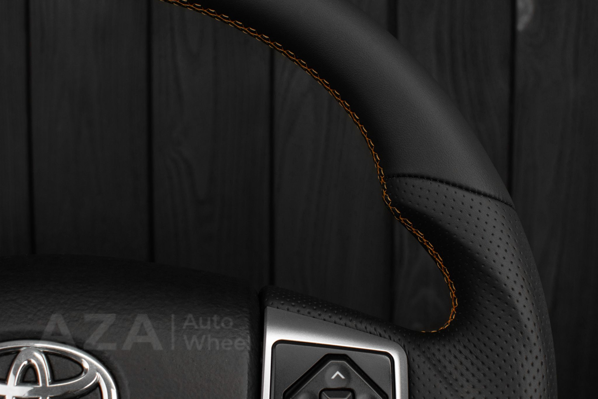 Steering wheel Toyota 4Runner/Tacoma/Tundra/Sequoia 2010+ Napa/Perforated leather/Orange stripe - Image 7