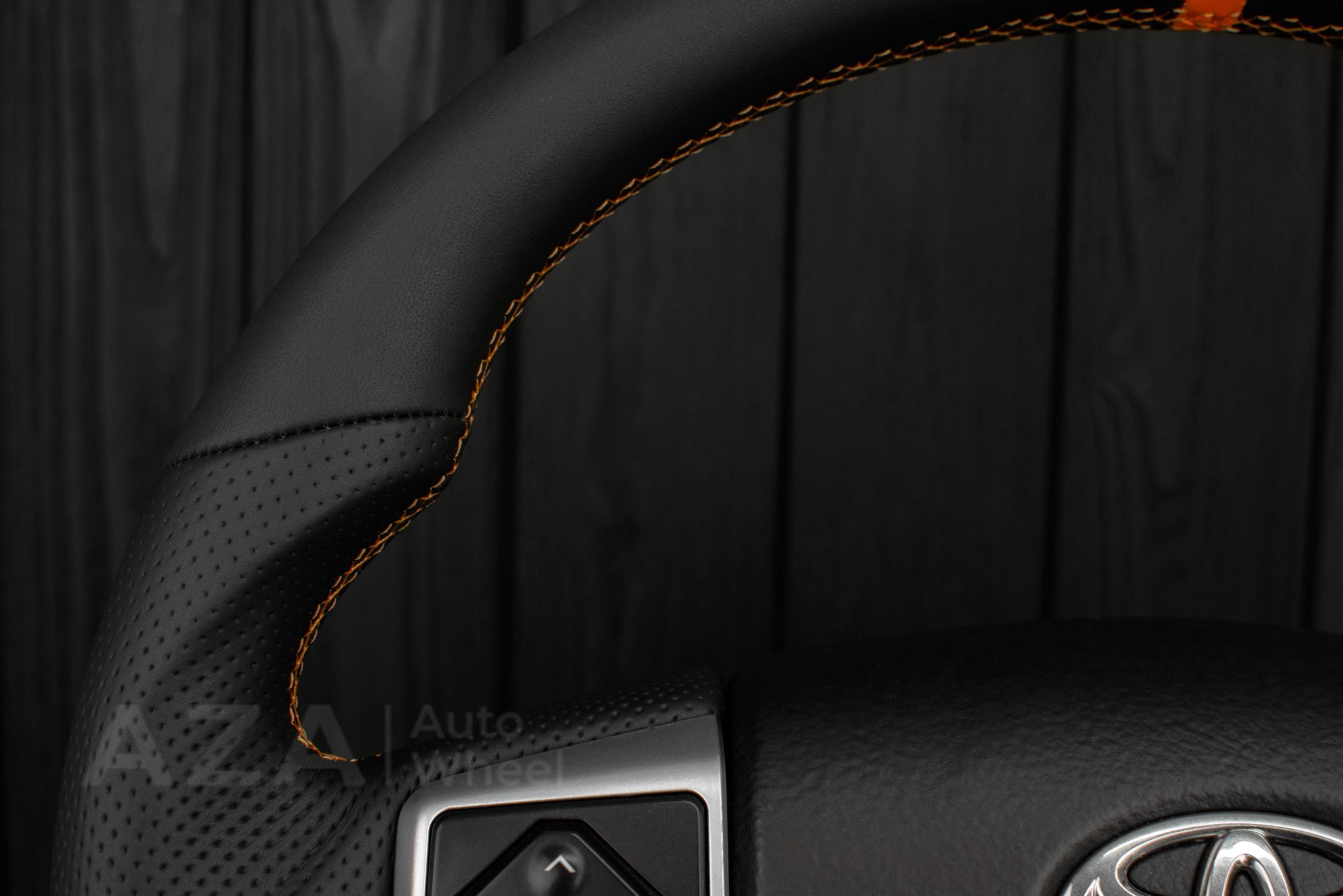 Steering wheel Toyota 4Runner/Tacoma/Tundra/Sequoia 2010+ Napa/Perforated leather/Orange stripe - Image 8