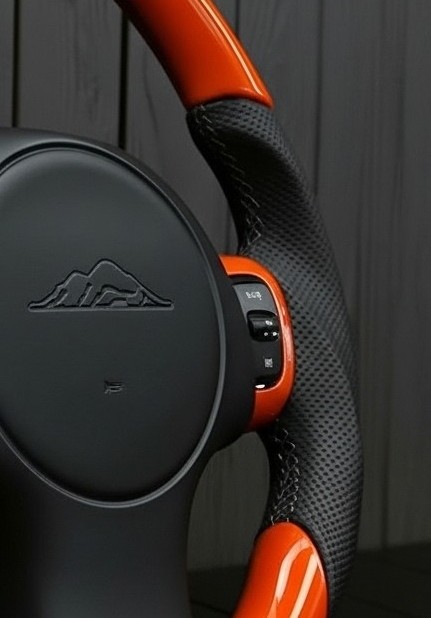 Steering wheel Plymouth/Chrysler Prowler Gloss orange/Perforated leather - Image 8