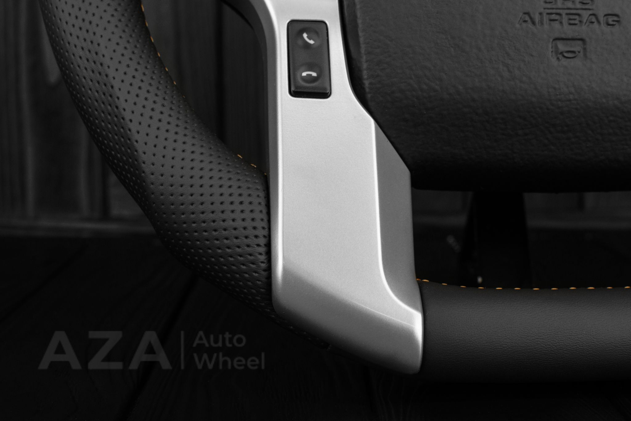 Steering wheel Toyota 4Runner/Tacoma/Tundra/Sequoia 2010+ Napa/Perforated leather/Orange stripe - Image 9