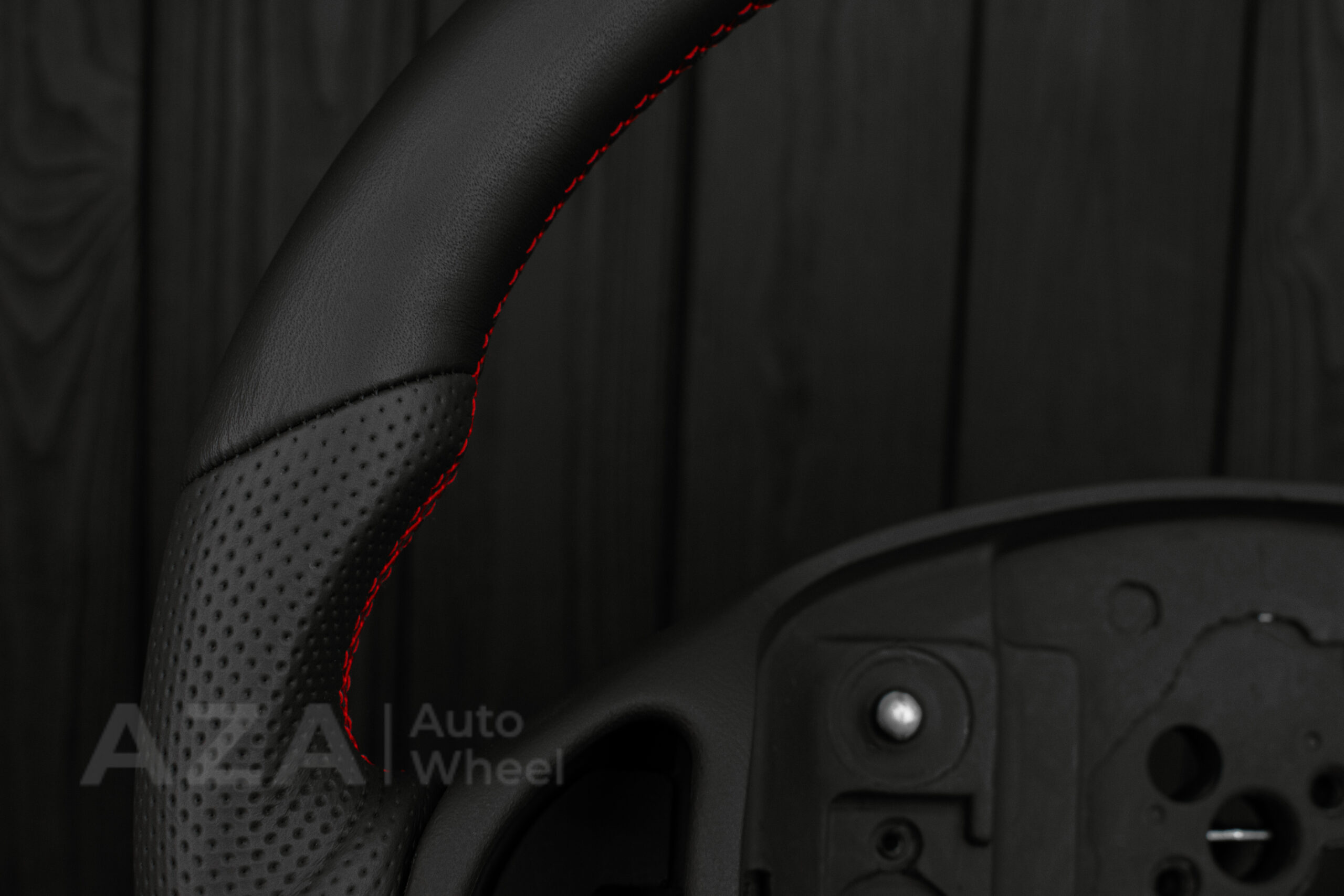 Steering wheel Chevrolet Camaro 2000-2002 (any color stripe and stitch) Napa/Perforated leather/Red stripe - Image 9