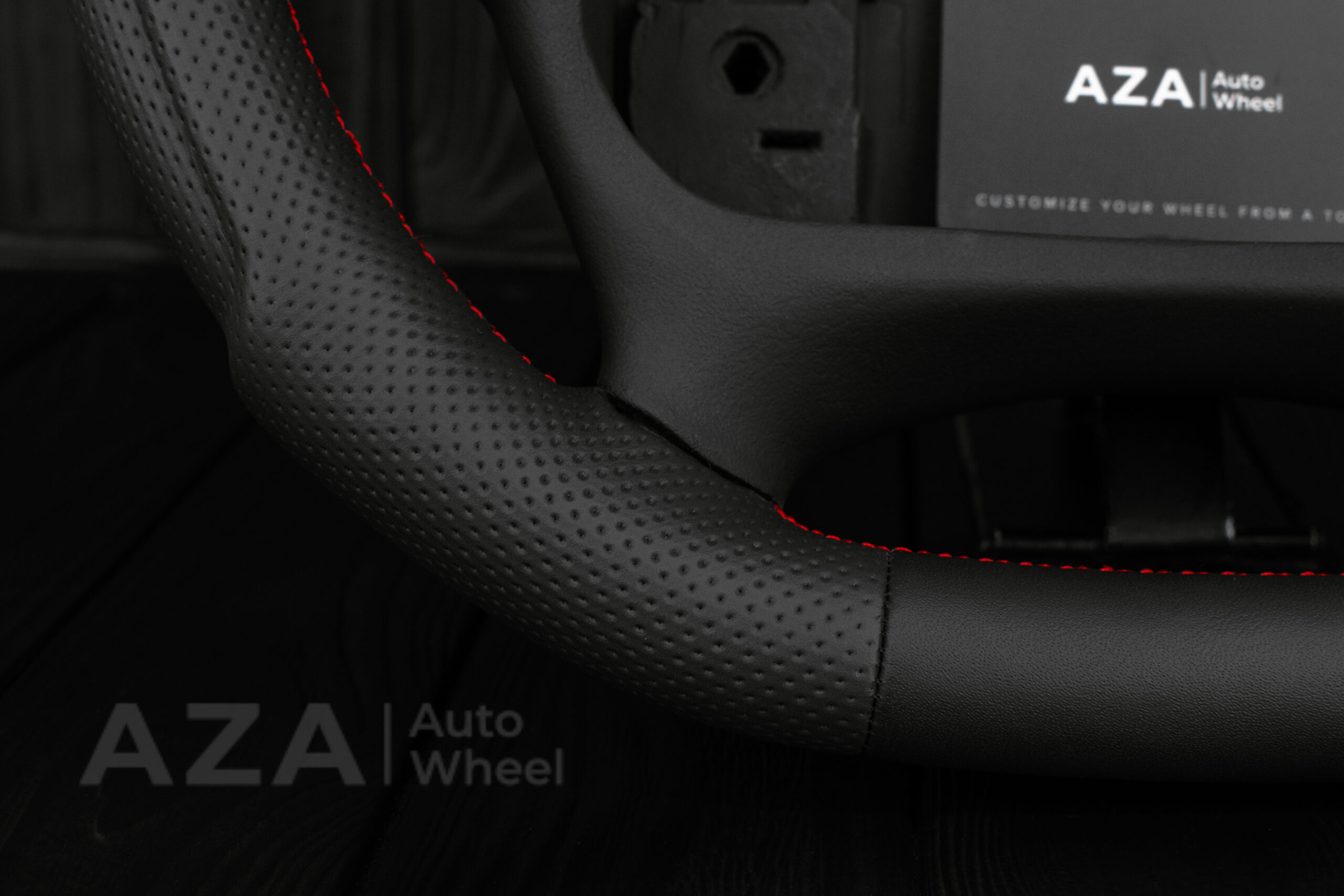 Steering wheel Chevrolet Camaro 2000-2002 (any color stripe and stitch) Napa/Perforated leather/Red stripe - Image 7