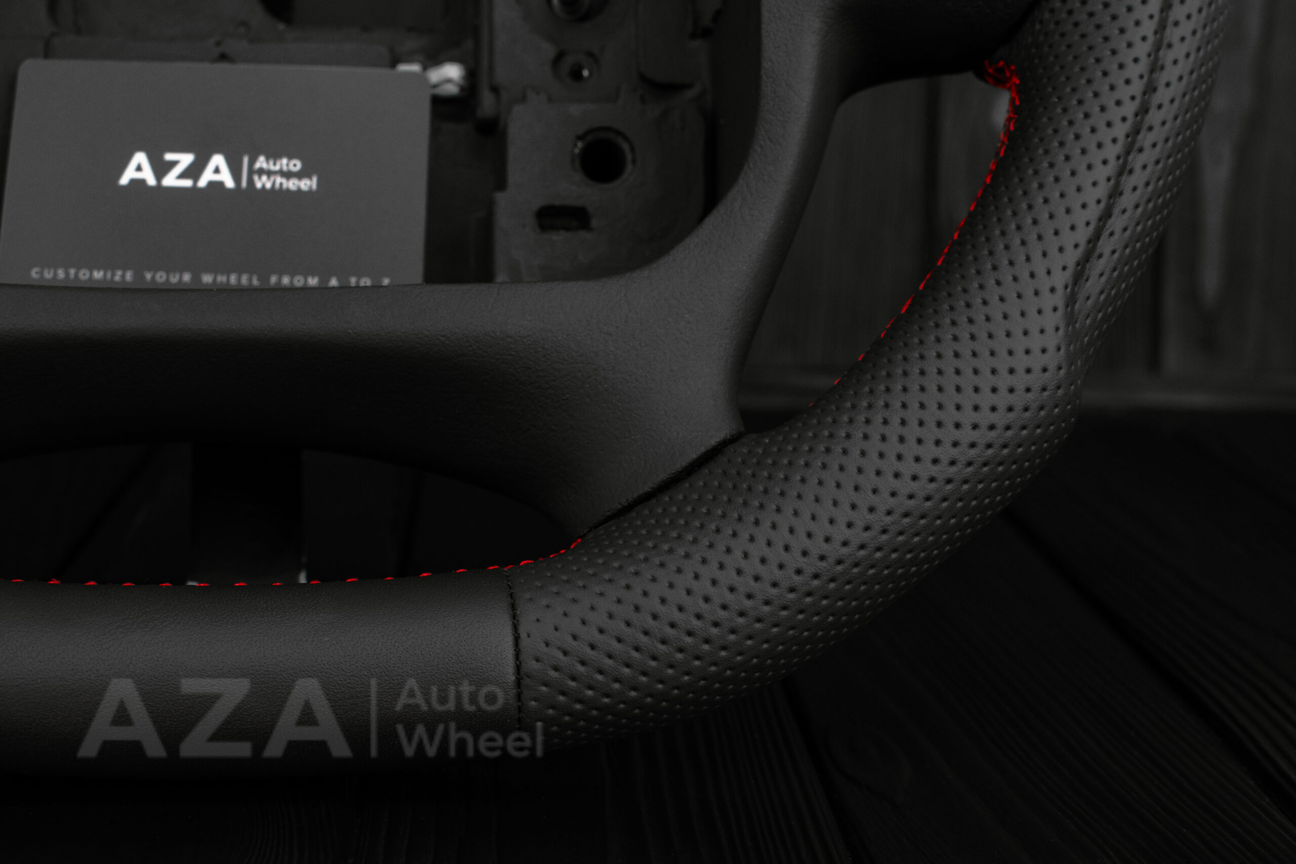 Steering wheel Chevrolet Camaro 2000-2002 (any color stripe and stitch) Napa/Perforated leather/Red stripe - Image 6
