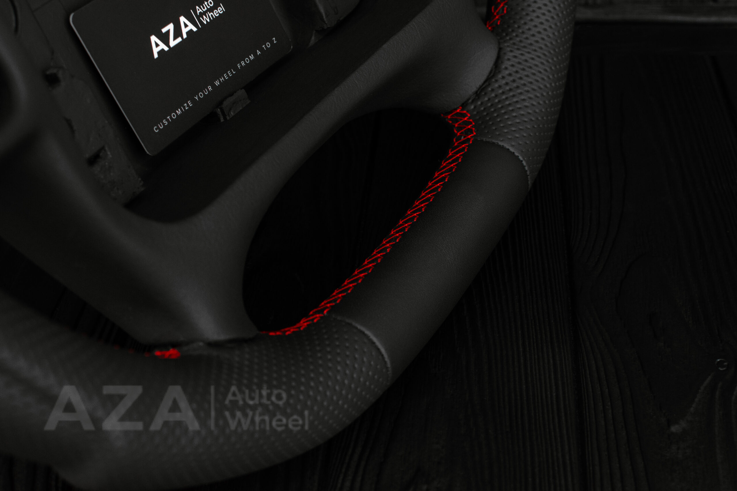 Steering wheel Chevrolet Camaro 2000-2002 (any color stripe and stitch) Napa/Perforated leather/Red stripe - Image 8