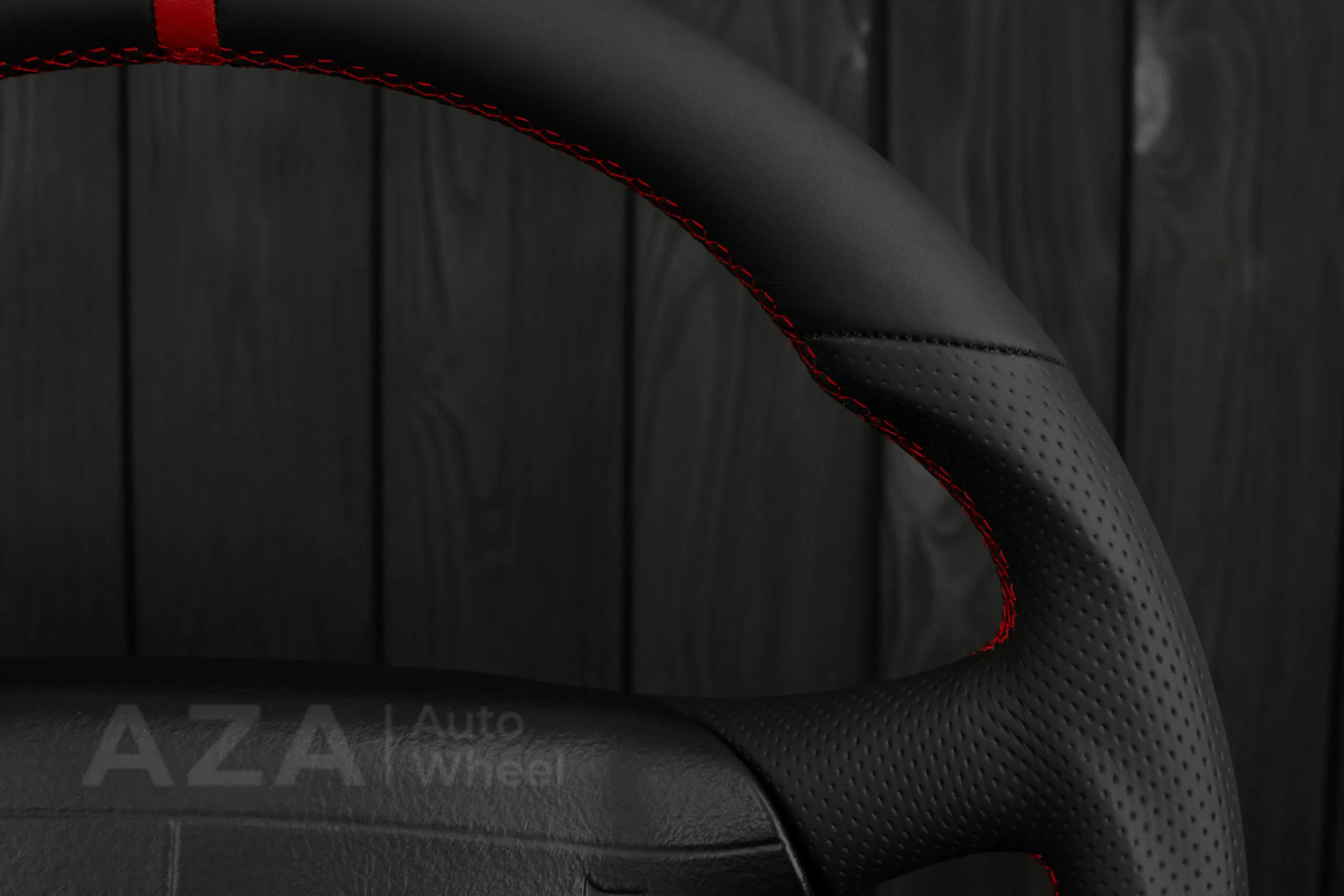 Steering wheel GM 1995-1997 GM, Tahoe, Silverado truck Napa/Perforated leather/Red stripe (can be any color) - Image 8