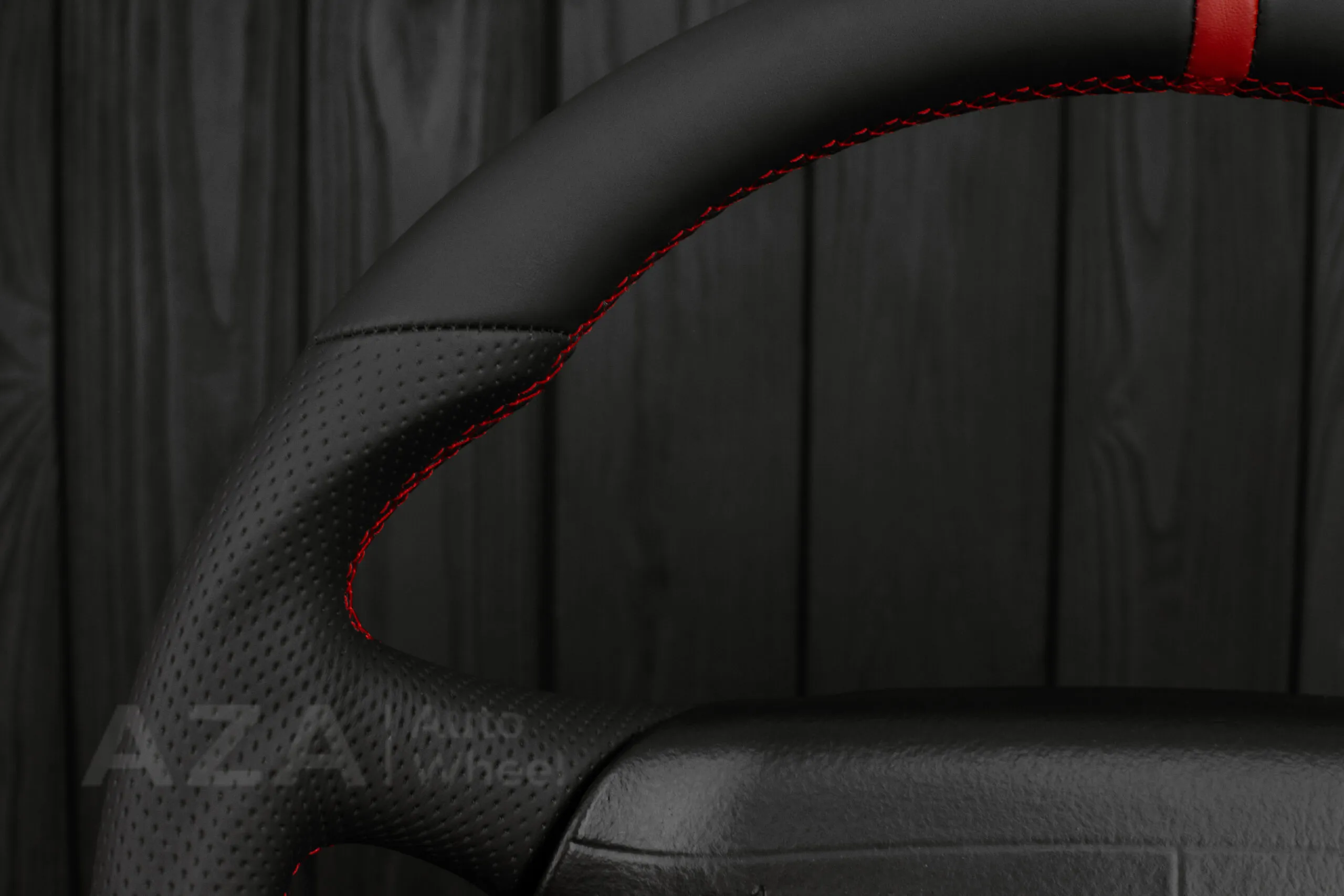 Steering wheel GM 1995-1997 GM, Tahoe, Silverado truck Napa/Perforated leather/Red stripe (can be any color) - Image 9