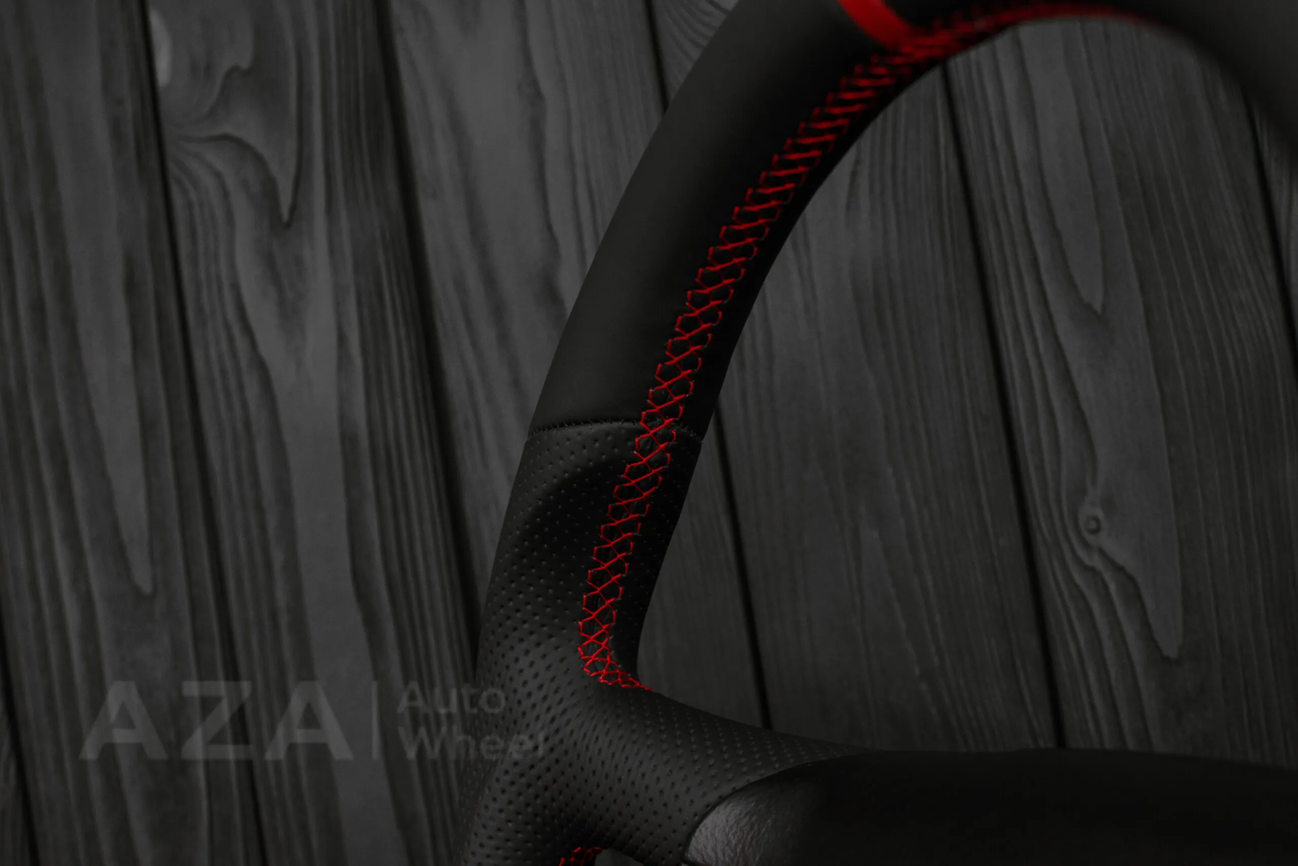 Steering wheel GM 1995-1997 GM, Tahoe, Silverado truck Napa/Perforated leather/Red stripe (can be any color) - Image 13