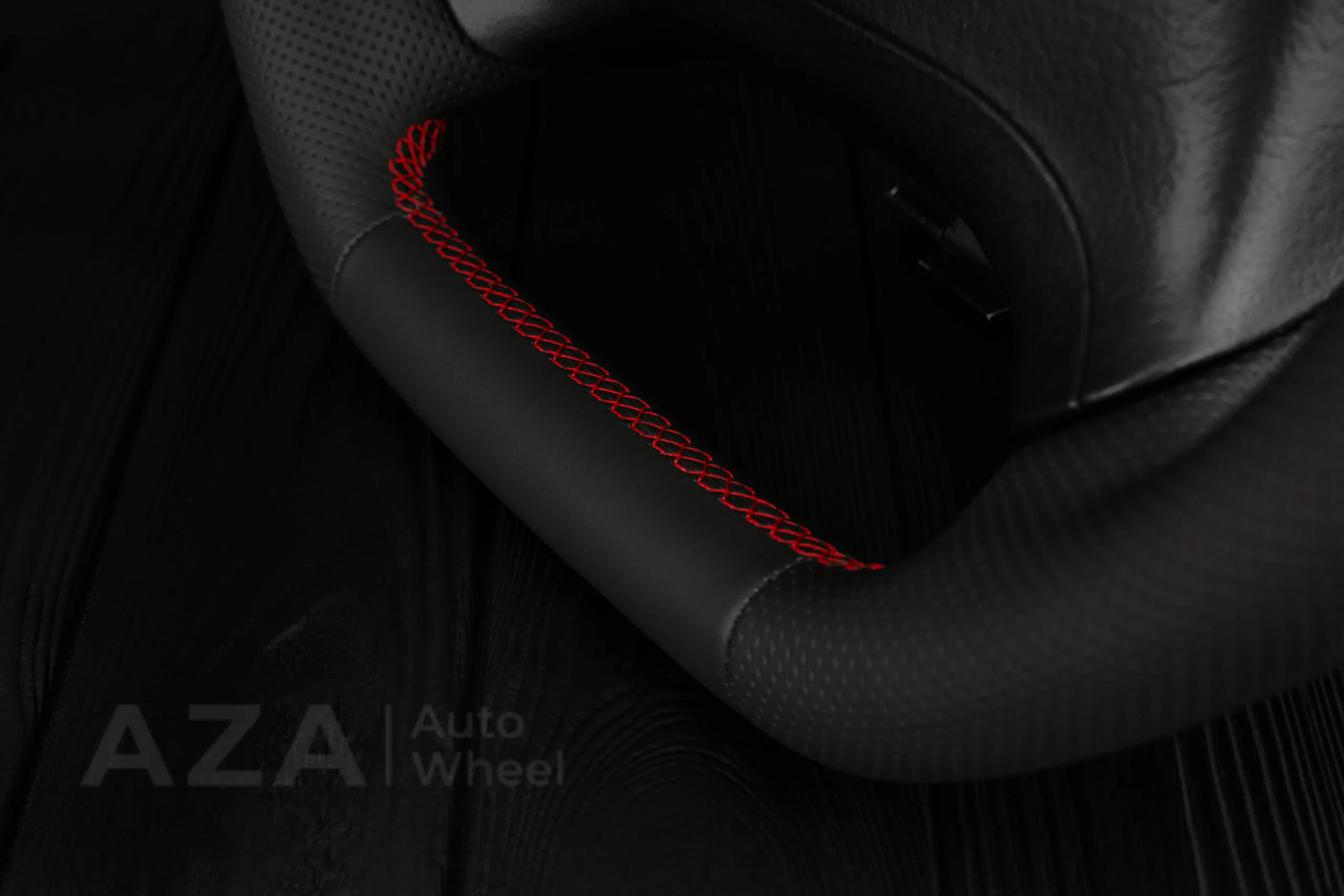 Steering wheel GM 1995-1997 GM, Tahoe, Silverado truck Napa/Perforated leather/Red stripe (can be any color) - Image 15