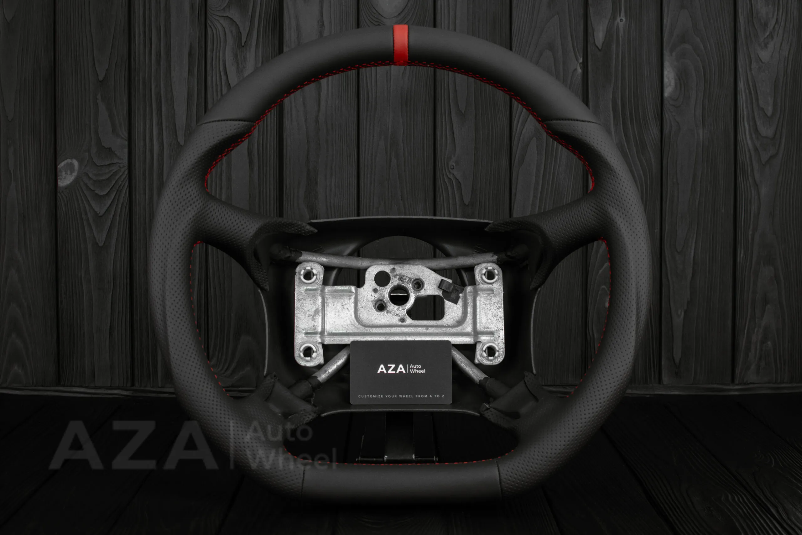 Steering wheel GM 1995-1997 GM, Tahoe, Silverado truck Napa/Perforated leather/Red stripe (can be any color) - Image 7