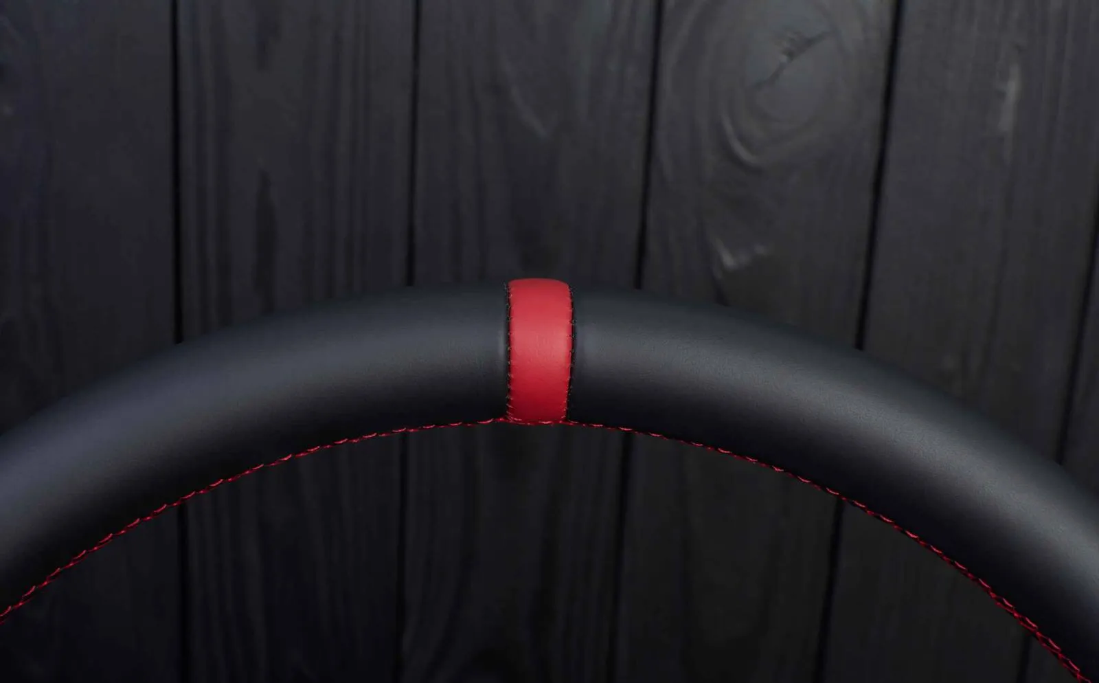 Steering wheel 2005 Corvette C6 Napa/Perforated leather/Red stripe - Image 7
