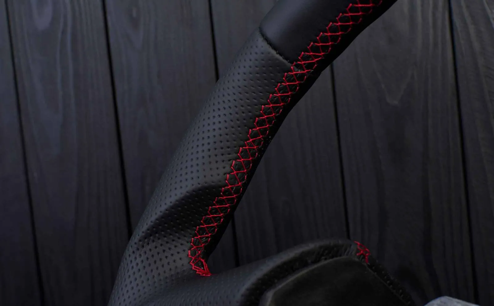 Steering wheel 2005 Corvette C6 Napa/Perforated leather/Red stripe - Image 10