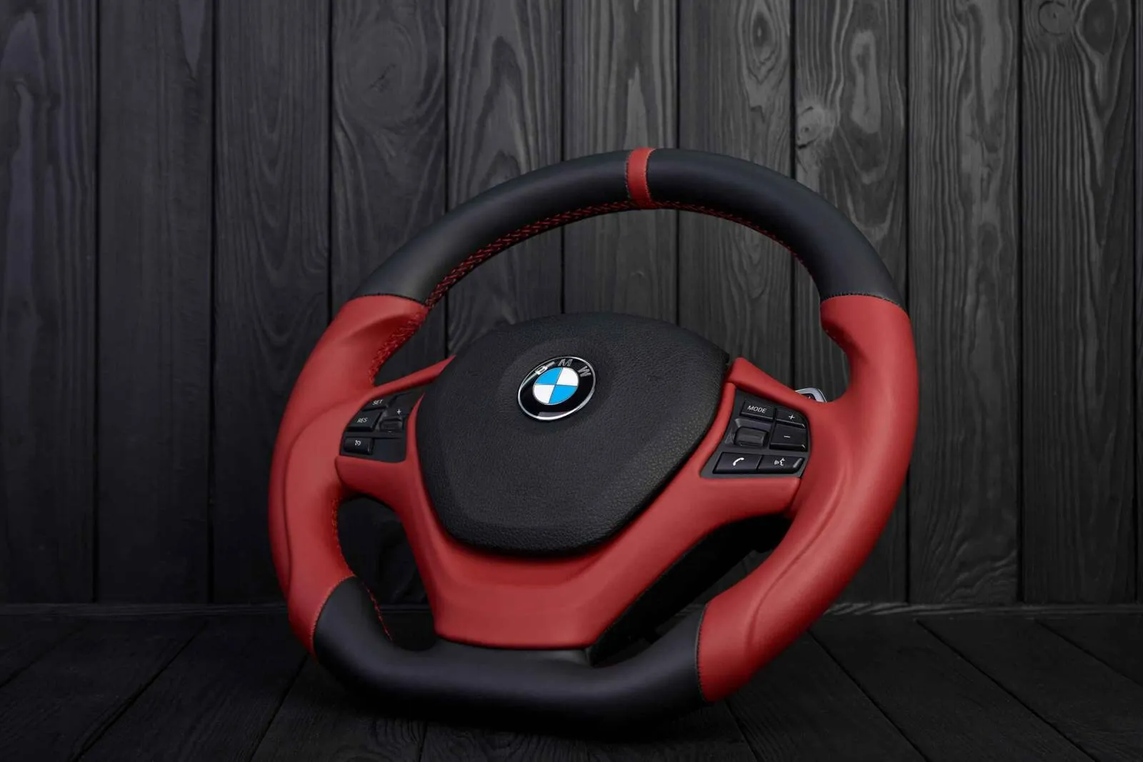 Steering wheel BMW F2X/F3X Napa/Red stripe - Image 6