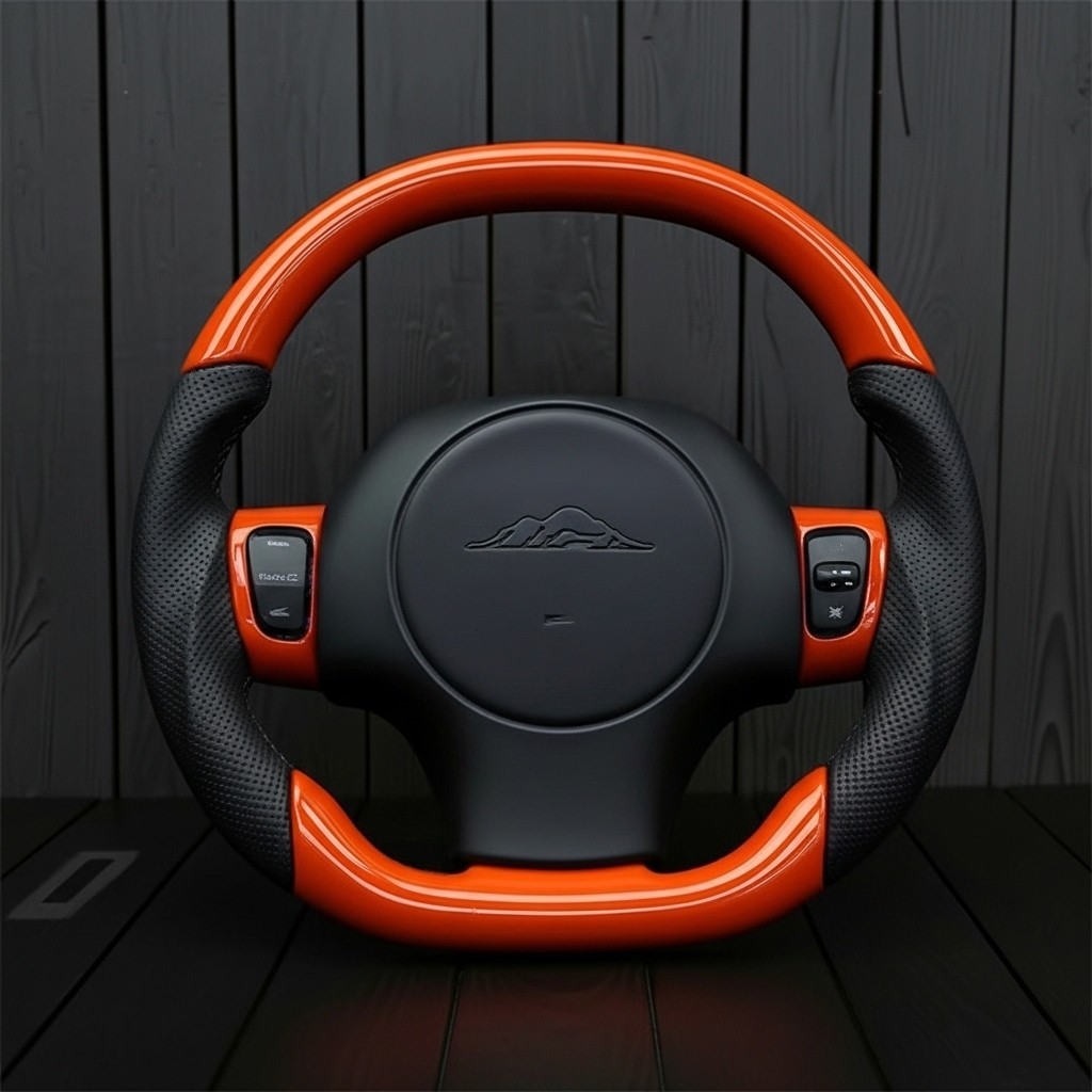 Steering wheel Plymouth/Chrysler Prowler Gloss orange/Perforated leather - Image 15
