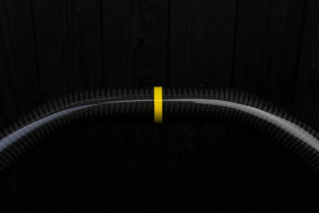 Steering wheel Plymouth/Chrysler Prowler Carbon fiber/Perforated leather/Yellow stripe - Image 10