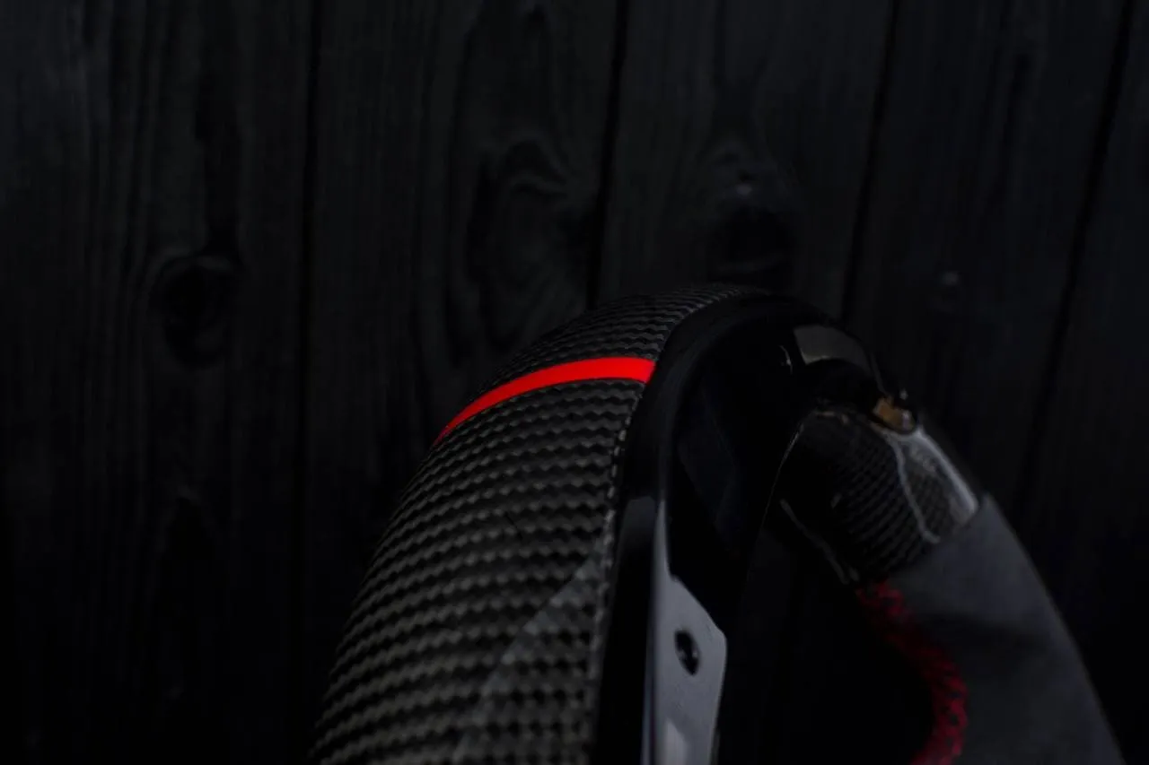 Steering wheel Audi S4, S6, S line 2011+ Carbon fiber/Alcantara/Led screen/Red stripe - Image 12