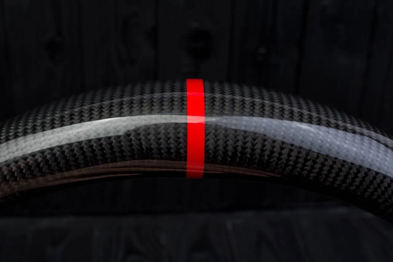 Steering wheel Audi S4, S6, S line 2011+ Carbon fiber/Alcantara/Led screen/Red stripe - Image 15