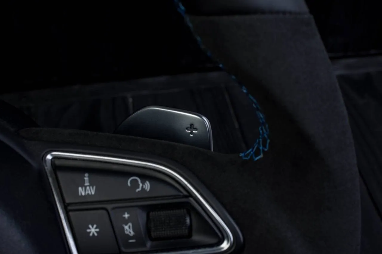 Steering wheel Audi A3, A4, A6, A7, A8, S line 2011-2018 Napa/Alcantara/Blue stripe - Image 7