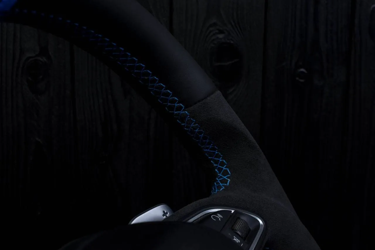 Steering wheel Audi A3, A4, A6, A7, A8, S line 2011-2018 Napa/Alcantara/Blue stripe - Image 12