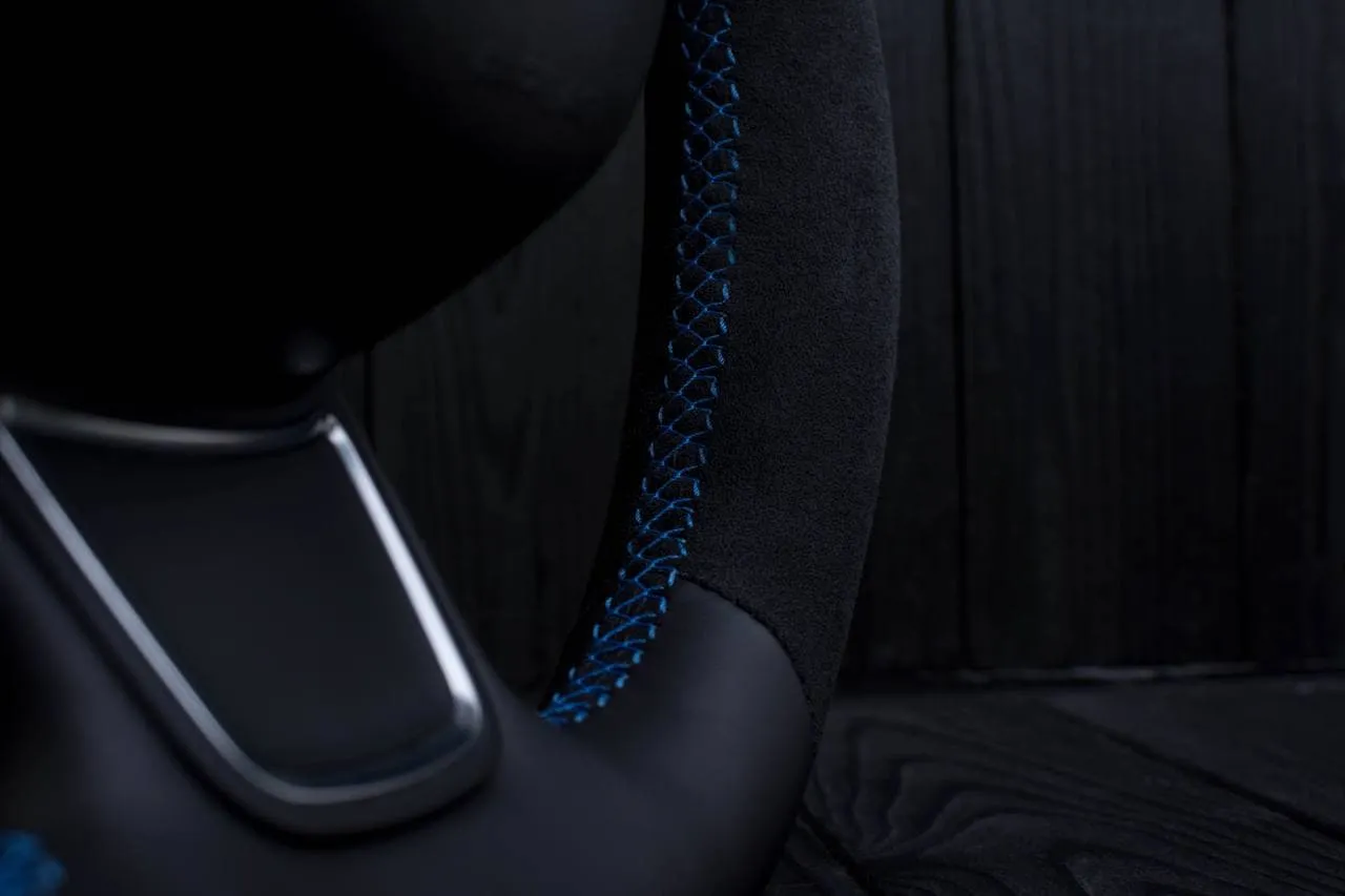Steering wheel Audi A3, A4, A6, A7, A8, S line 2011-2018 Napa/Alcantara/Blue stripe - Image 14
