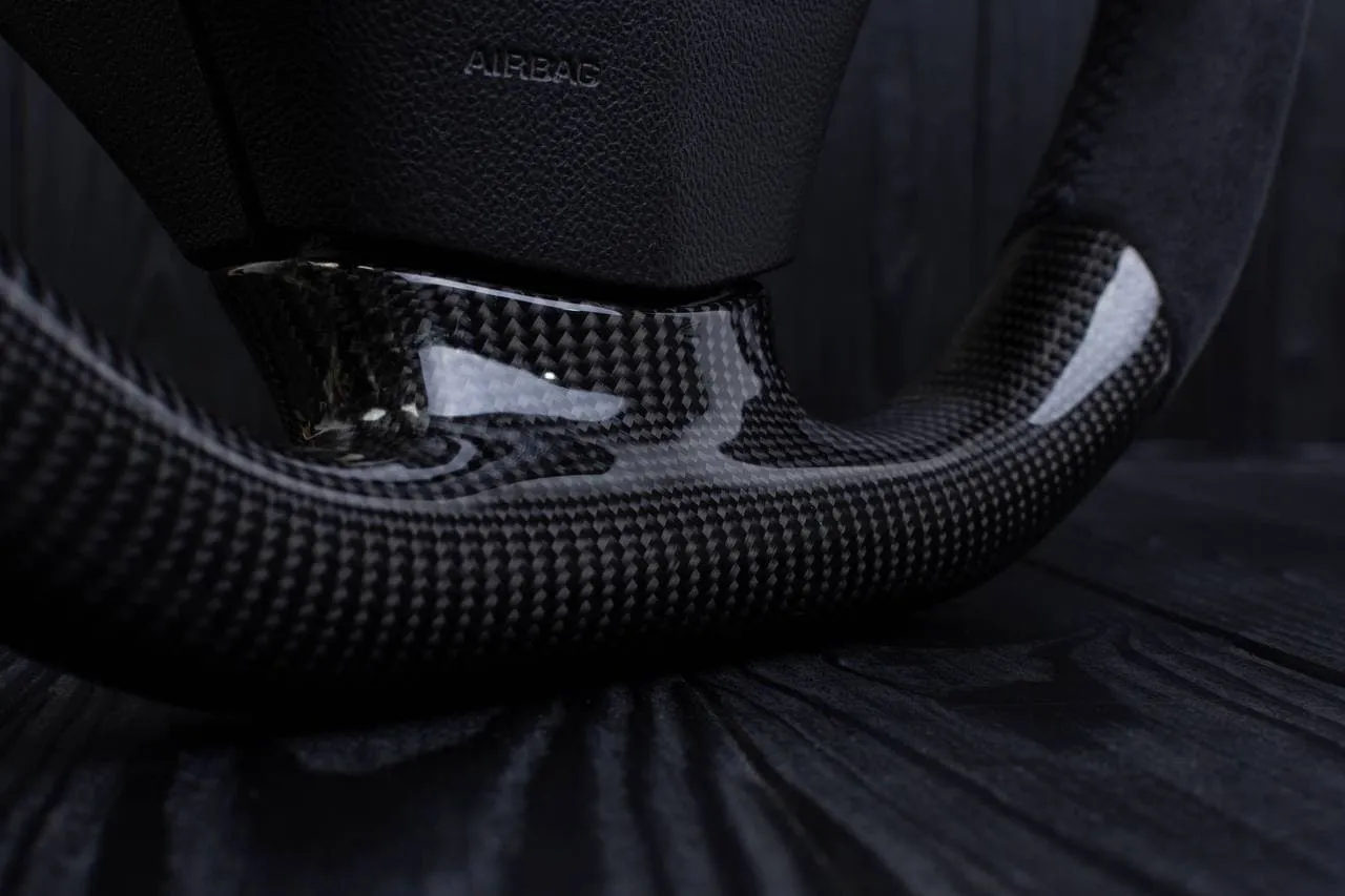 Steering wheel 2006-2011 Corvette C6 Carbon fiber/Napa/Alcantara/Black stripe - Image 6