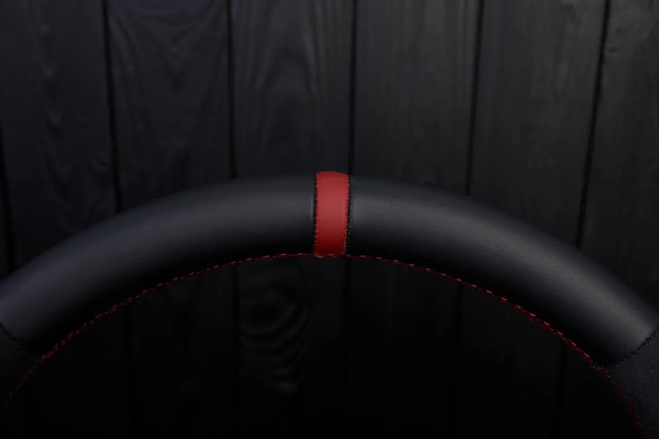 Steering wheel 2006-2011 Corvette C6 Carbon fiber/Napa/Alcantara/Red stripe - Image 5