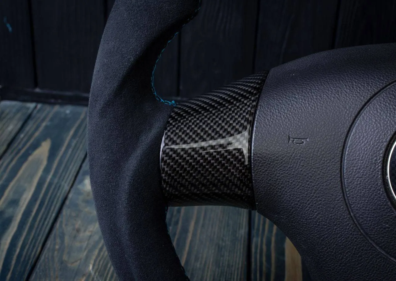 Steering wheel 2006-2011 Corvette C6 Carbon fiber/Alcantara/Blue stripe - Image 6