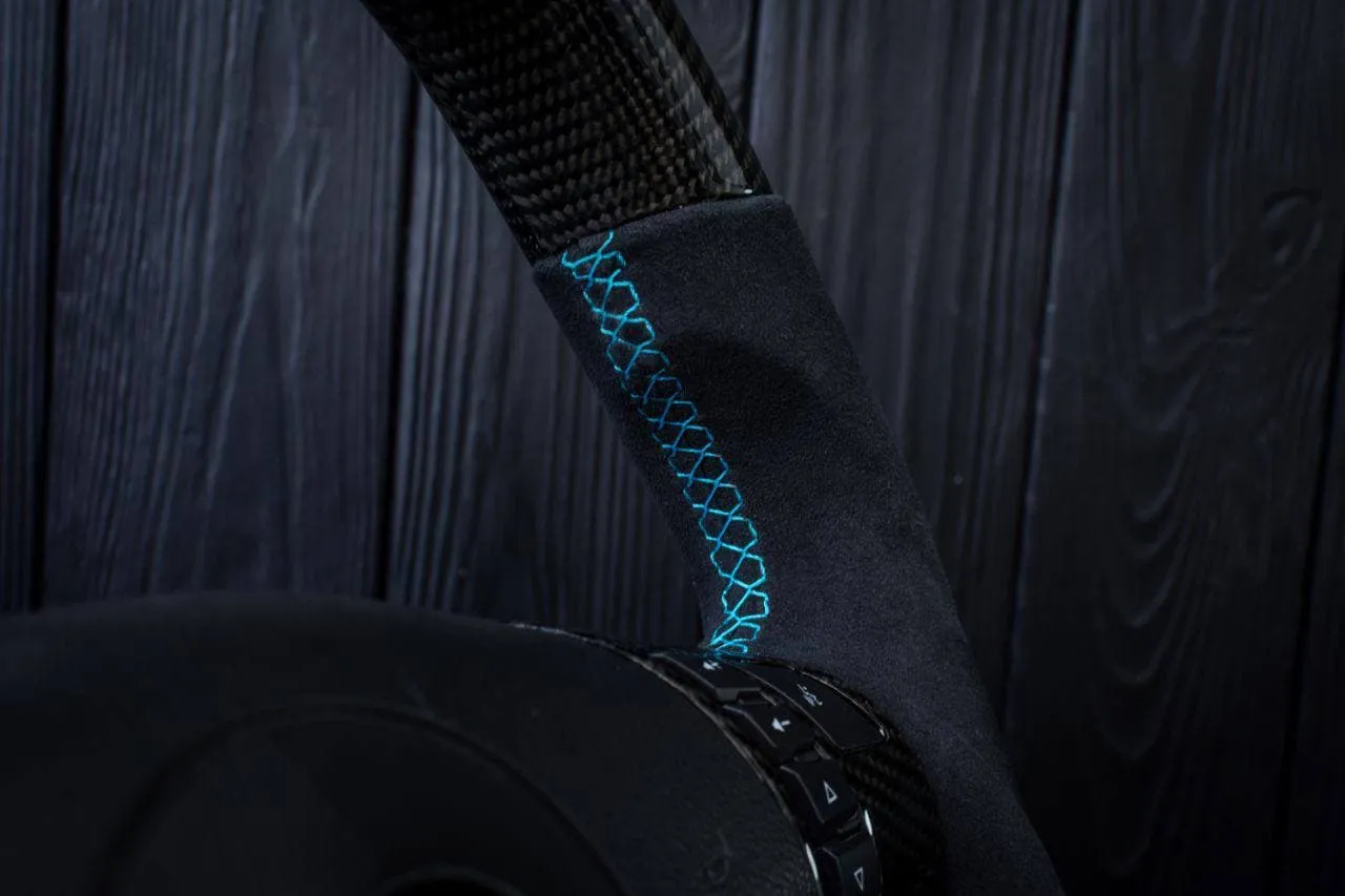 Steering wheel 2006-2011 Corvette C6 Carbon fiber/Alcantara/Blue stripe - Image 8