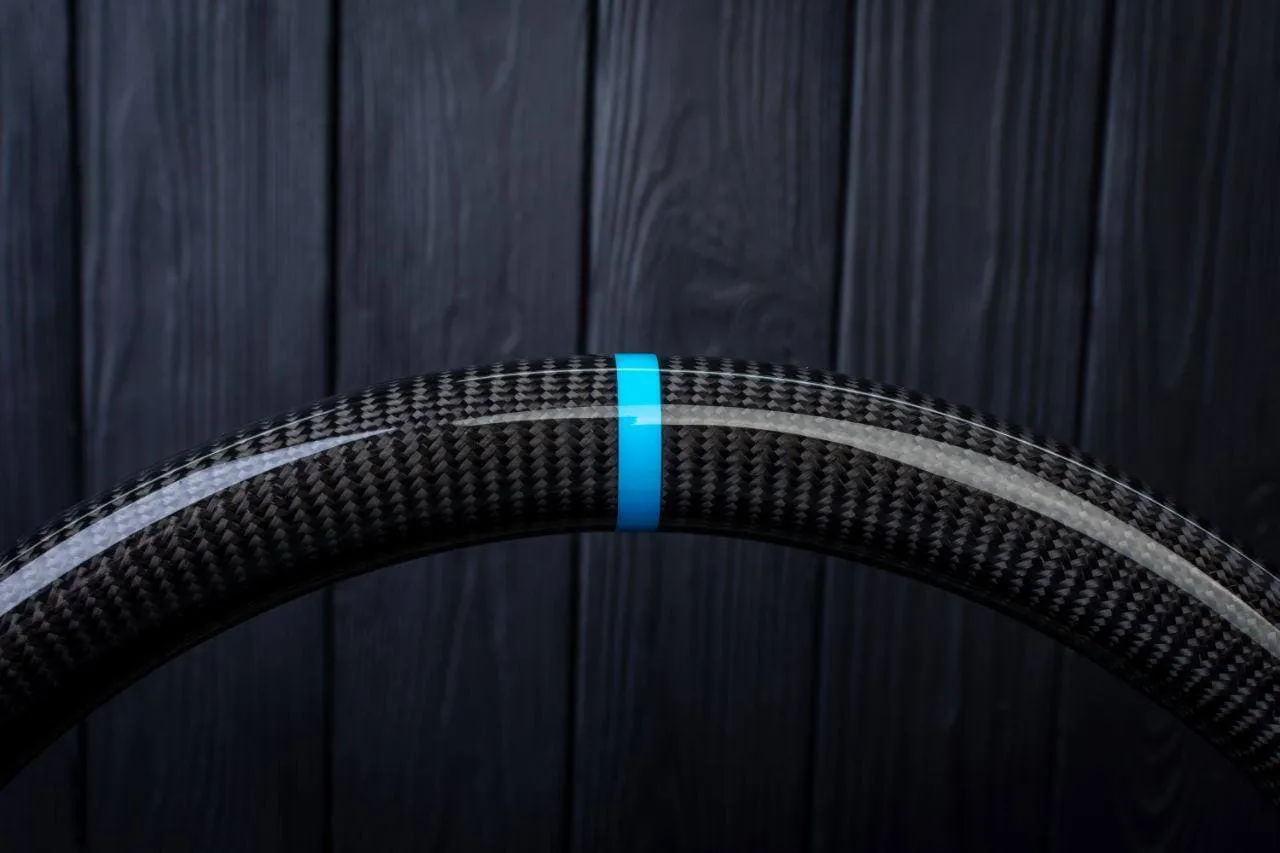 Steering wheel 2006-2011 Corvette C6 Carbon fiber/Alcantara/Blue stripe - Image 10