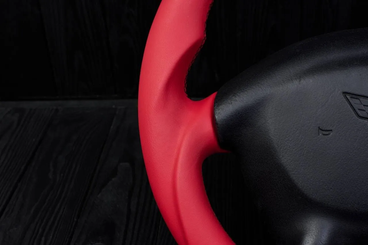 Steering wheel 1997-2004 Corvette C5 Reduced diameter Napa/Red stripe - Image 5