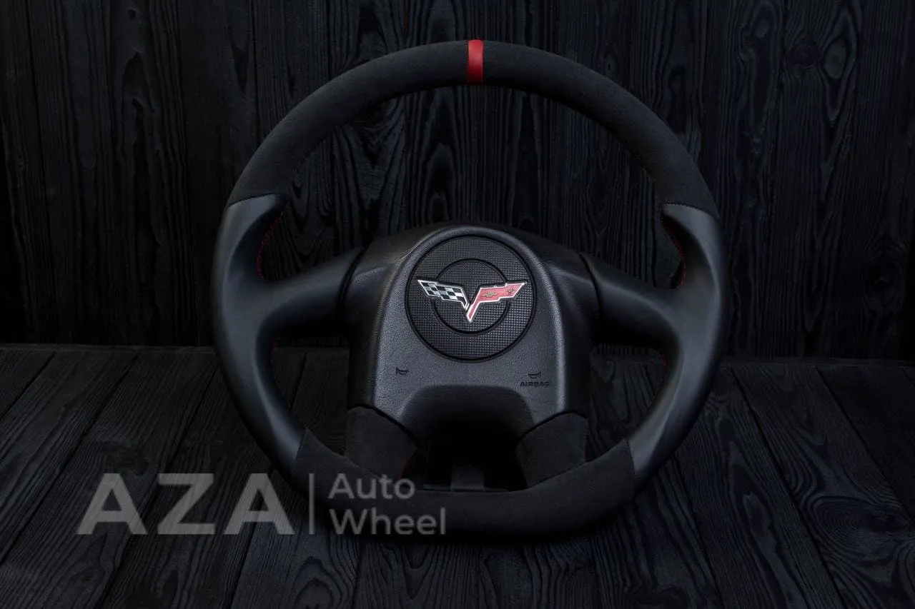 Steering wheel 2005 Corvette Napa/Alcantara/Red stripe