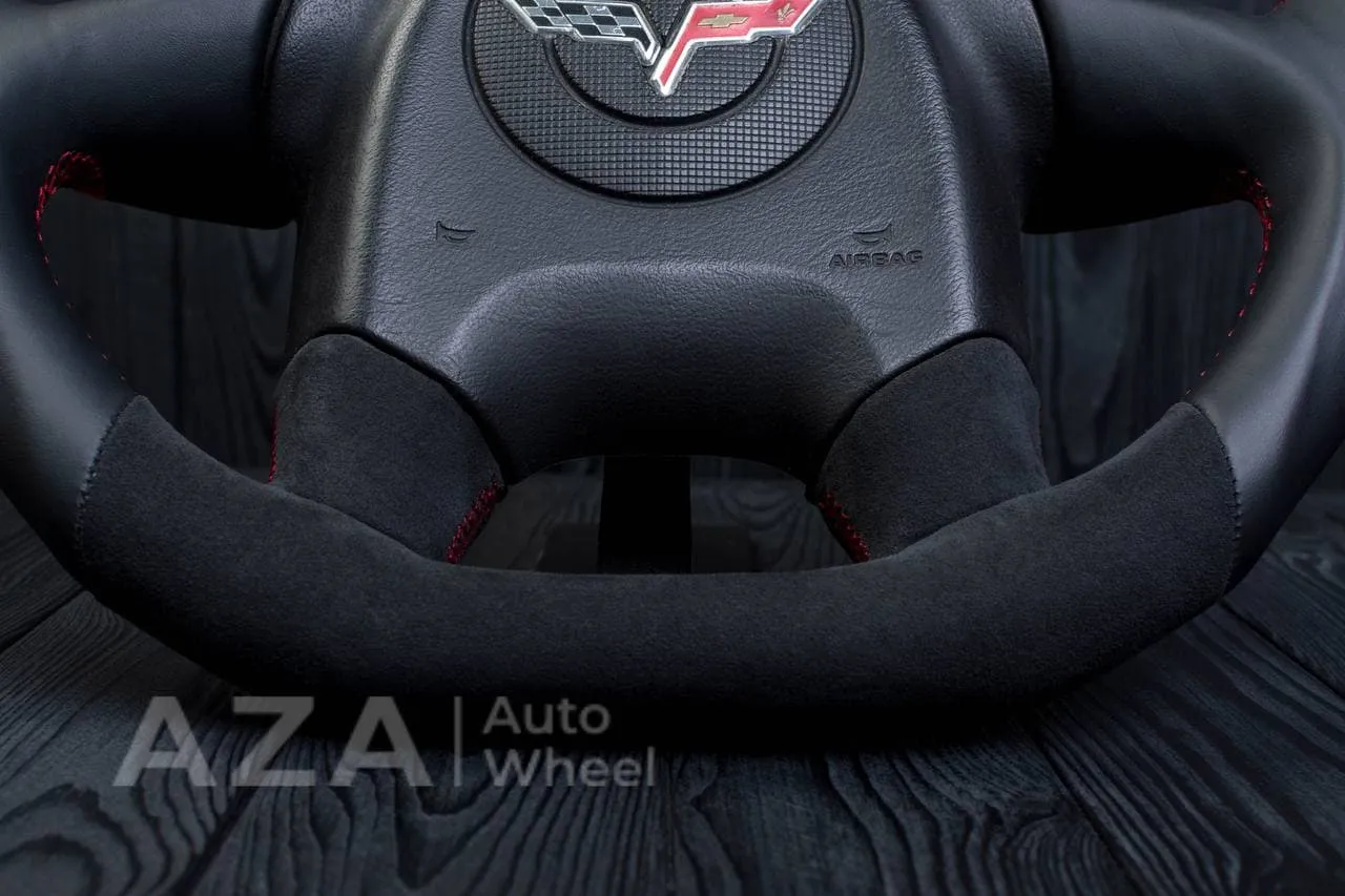 Steering wheel 2005 Corvette Napa/Alcantara/Red stripe - Image 10