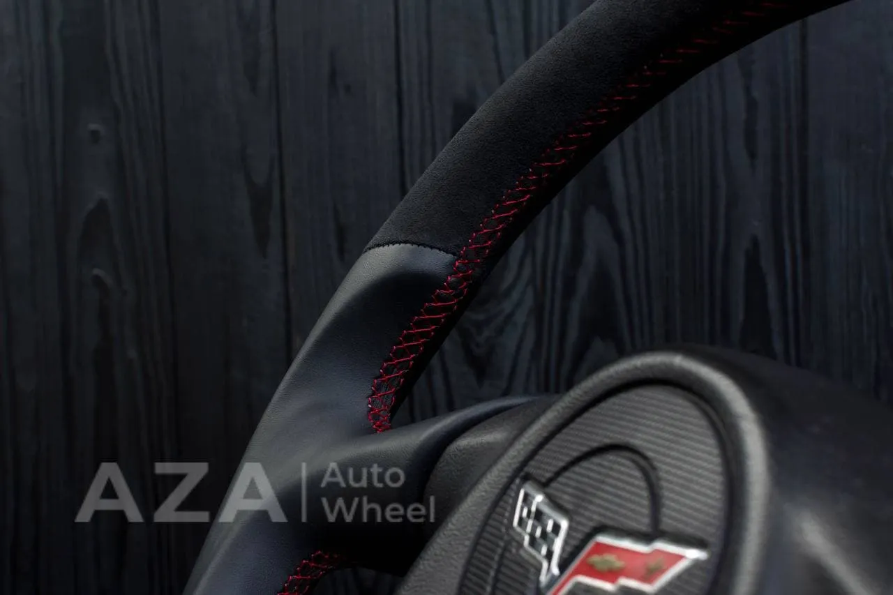 Steering wheel 2005 Corvette Napa/Alcantara/Red stripe - Image 12