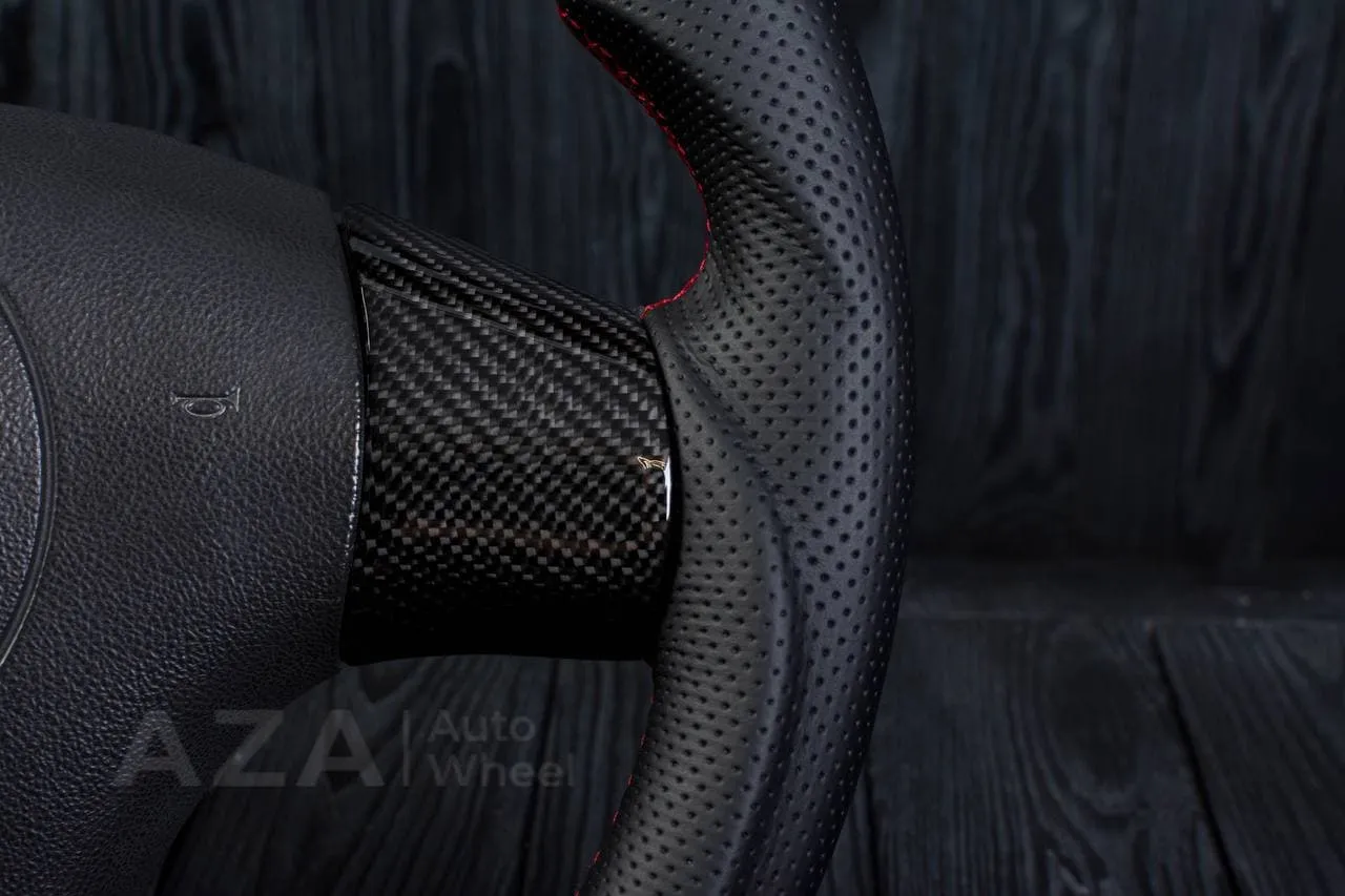 Steering wheel 2006-2011 Corvette C6 Carbon fiber/Perforated leather/Red stripe - Image 15