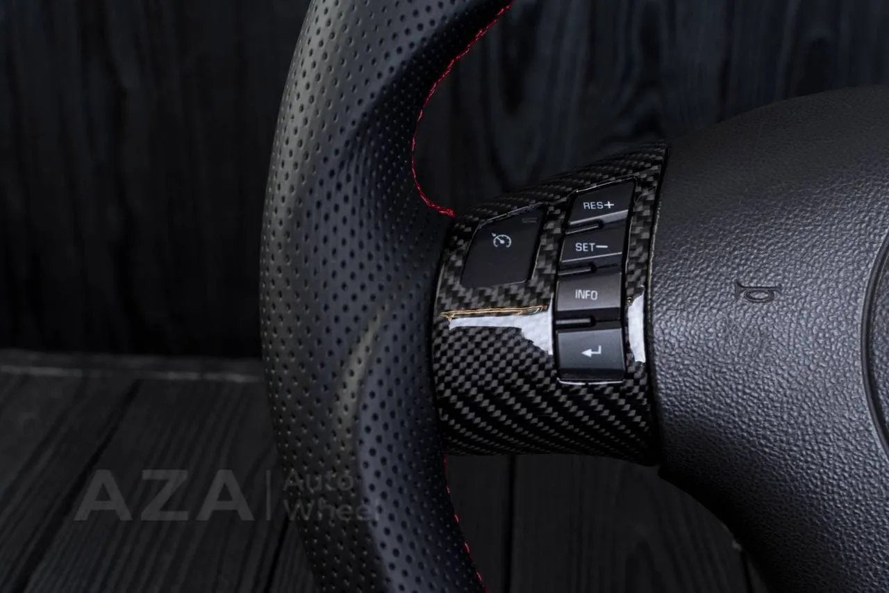 Steering wheel 2006-2011 Corvette C6 Carbon fiber/Perforated leather/Red stripe - Image 16