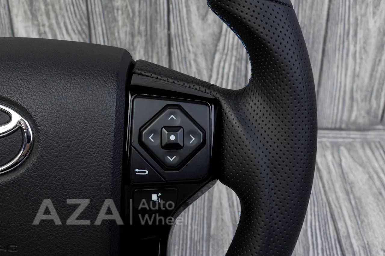 Steering wheel 2010+ Toyota 4Runner/Tacoma/Tundra/Sequoia Napa/Perforated leather/Blue stripe - Image 8
