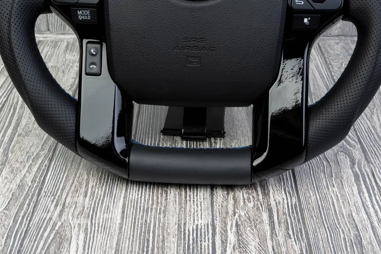 Steering wheel 2010+ Toyota 4Runner/Tacoma/Tundra/Sequoia Napa/Perforated leather/Blue stripe - Image 10