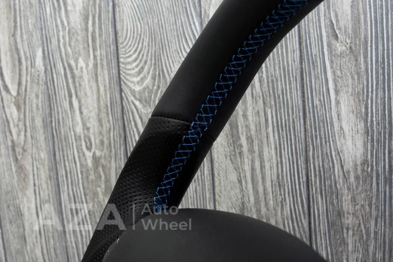 Steering wheel 2010+ Toyota 4Runner/Tacoma/Tundra/Sequoia Napa/Perforated leather/Blue stripe - Image 11