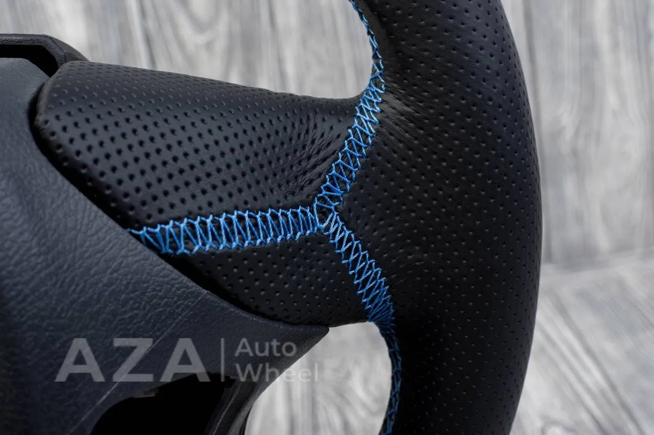 Steering wheel 2010+ Toyota 4Runner/Tacoma/Tundra/Sequoia Napa/Perforated leather/Blue stripe - Image 13